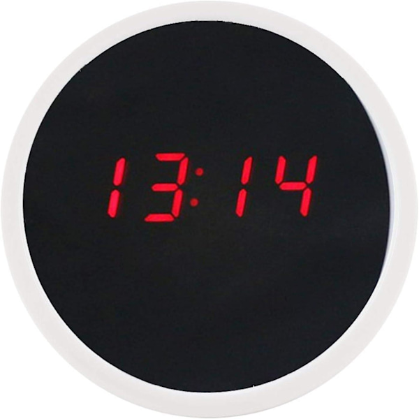 Elektronisk klocka LED digital elektrisk väckarklocka 24 timmars spegelklocka skrivbordsdekoration
