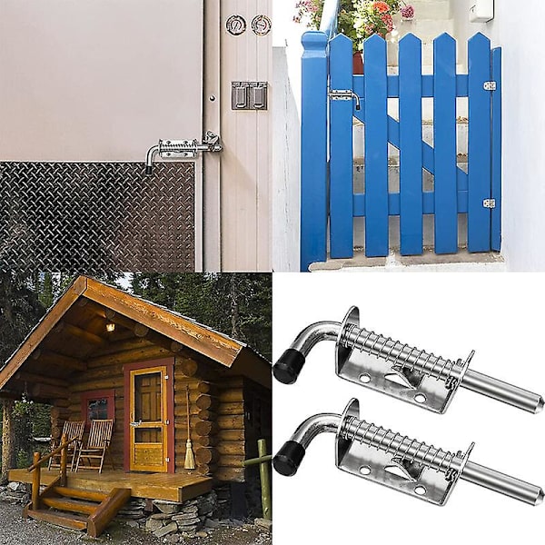 2 stk. 128mm rustfrit dørgreb i rustfrit stål til garagedør med skruer