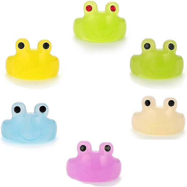 4 st Grodringar för Kvinnor Söta Lera Akryl Resin Plast Chunky Vintage Matchande Set Y2k Stackbara Ringar Tonårsflickor Coola Vänskaps Snygga Öppna Smycken