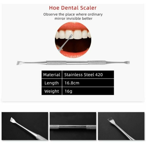 Dental medicinsk sæt af 4, rustfrit stål scaler, dental instrument