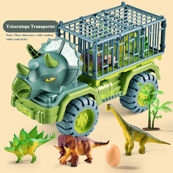 Dinosaur Legetøjsbil Transport Lastbil Legetøj Transportør Ny Stil Praktisk Sikker Børn Fødselsdagsgaver Holdbar Trolley（Tyrannosaurus）