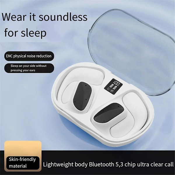 Luftledningshörlurar Hängande Öra Bluetooth Headset Bluetooth 5.3 Trådlöst Headset Trådlös Laddning Hörlurar Svart（Svart）