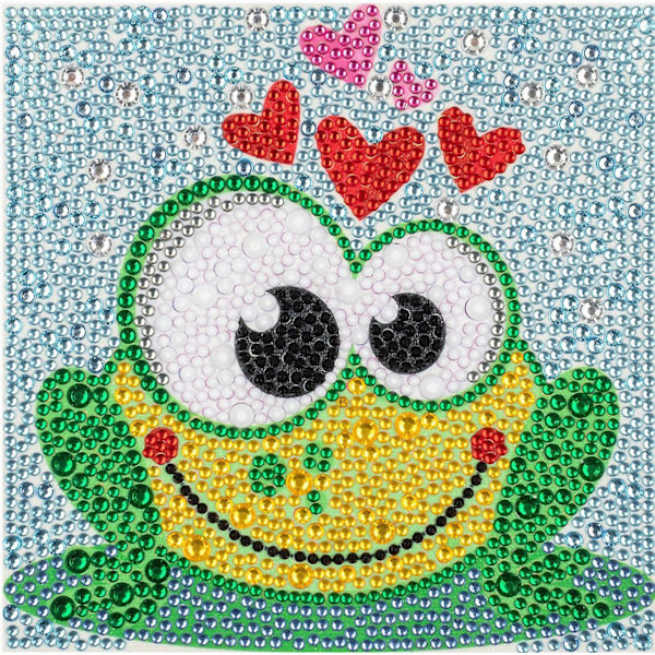Dww-En uppsättning groda 5d diamantmålning tecknad film för barn kristallrund diamant diy diamantbroderi storlek borr