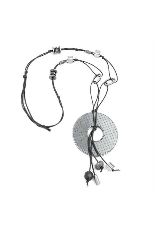 Halsband Grå Pärlor 90cm - Gl00767