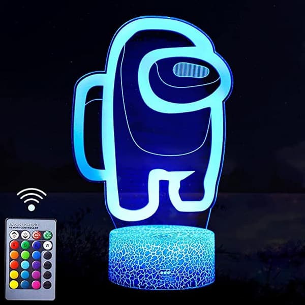 Led Game Natlys, Spil 3d Illusion Lampe Til Børn & 16 C