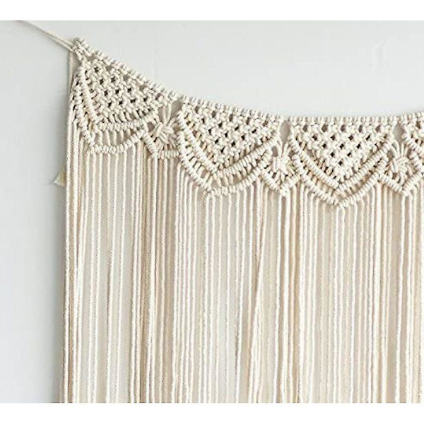 Flber Macrame Väggdekoration Boho Bröllopshängare Bomull Handgjord Väggdekor 42\" x 35\".