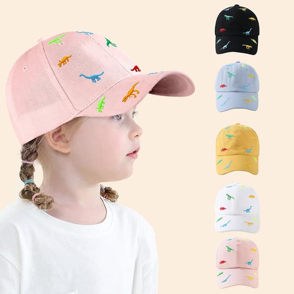 Dww-Blå-Børns Solhat Dinosaur Baseball Cap Sommer Justerbar Hat Dreng Pige Cap