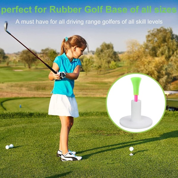50-pack, slitstark golfgummimatta Långtopp T-shirt Flerfärgad golf-tröja i plast Professionell golfträning i slumpmässig färg Lämplig för golfare