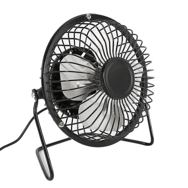 Stærk vind USB lydløs ventilator skrivebords køler til bærbar computer notebook stationær pc kontor sommer køleventilatorer 4 blad roterbar USB mini ventilator