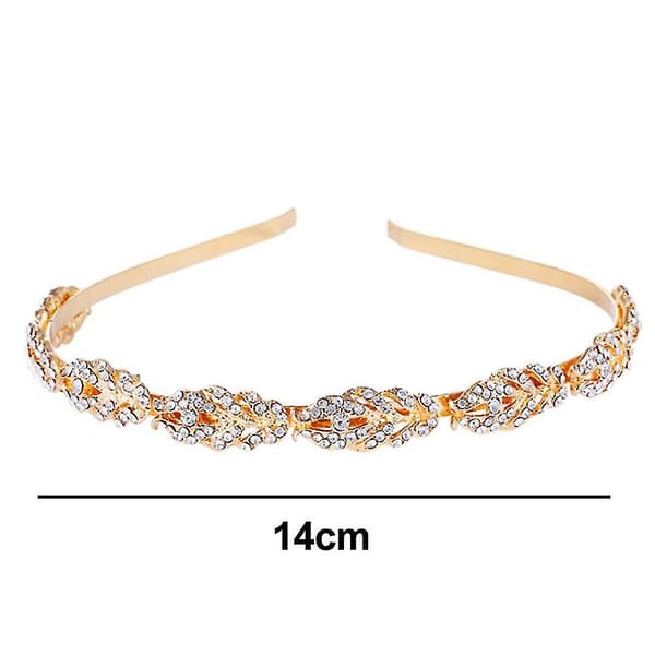 Blomsterdesign Rhinestone Krystall Bryllupshodebånd Brudehodeplagg Enkelt Design Brudehodebånd