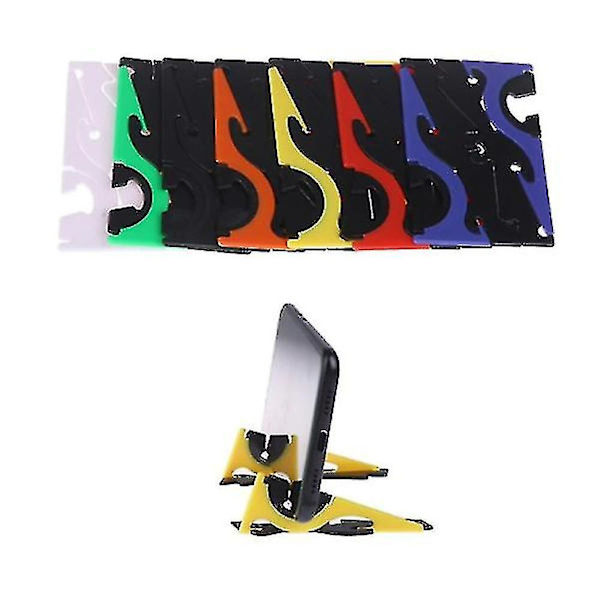 Selfie Carbon Card Foldbar Mobiltelefonholder Portabe Justerbar Telefon Tilbehør（Gul）