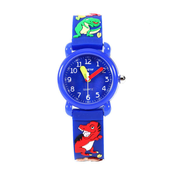 Kids Dinosaur Waterproof Watch (Blå), Quartz Movement, 3D-design, Digital Kids Watch Lämplig för 3-11 år gamla flickor och pojkar