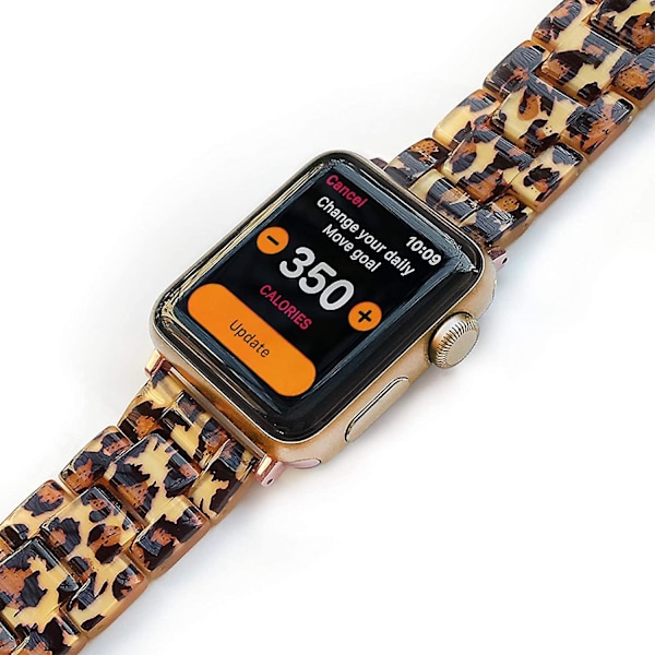 Lätt Apple Watch-armband - Fashion Resin Iwatch-armband Kompatibelt med Koppar Rostfritt Stål Spänne för Apple Watch Series 7 Series 6 Series Se