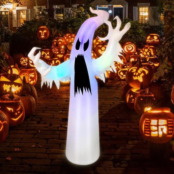 XJING Realistisk oppustelig spøgelse, ideel til Halloween festdekorationer, sammenfoldelig og genanvendelig