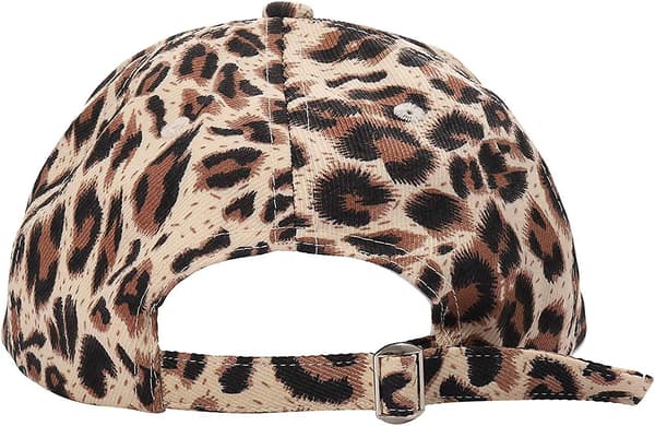 Leopardmønstret Baseball Cap Justerbar Bak Kvinner Jenter Bomull Hat Med Matchende Hoop Øredobber
