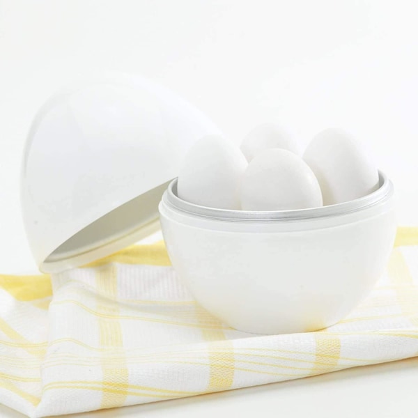 Äggkokare i mikrovågsugn, Bpa- och melaminfri, aluminiuminsats, rymmer 4 ägg
