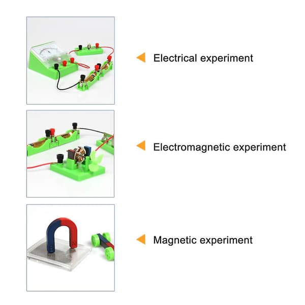 Fysik Labs Elektricitet Kredsløb Magnetisme Eksperiment Kit til Junior High School（1）