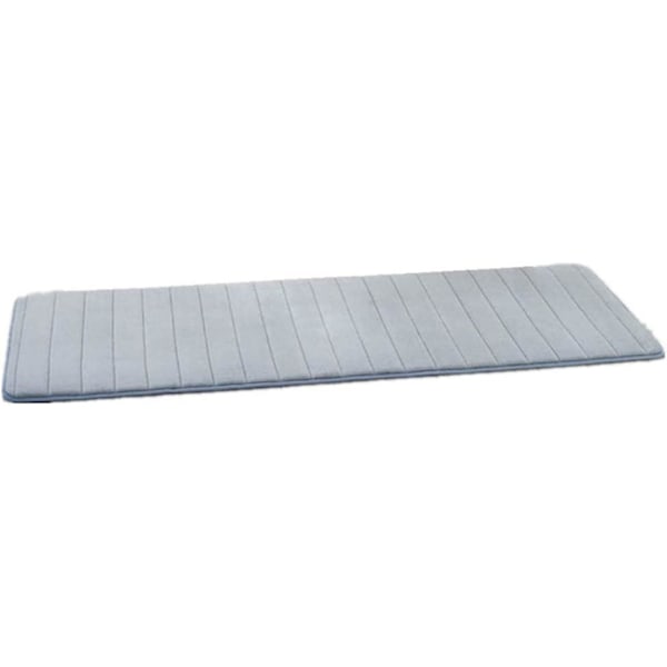 Minneskum badrumsmatta - halkfri absorberande duschmatta (grå, 50 x 120 cm)