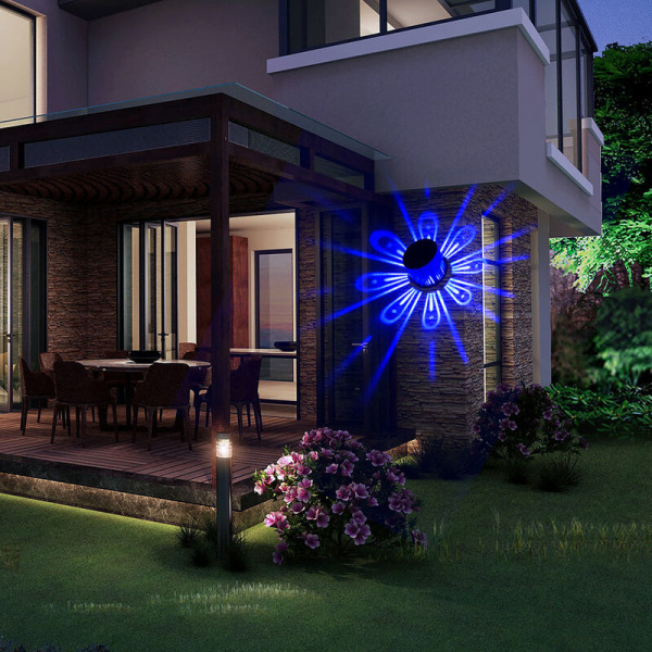 Solar Lantern Vegglampe - Påfuglformet LED-vegglampe for dekorering av soverom Stue Korridor Hage (RGB) 1,2V AA 600mAh Ni-MH-2stk