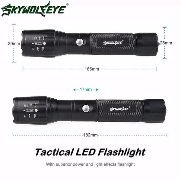 Taskulamppu Led-taskulamppu 5000LM G700 LED-taskulamppu X800 Zoom Super Bright Military Light Lamp（A）