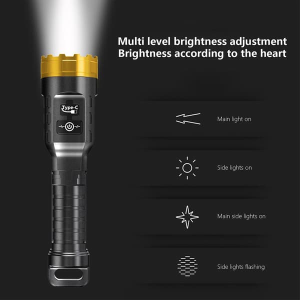 Taskulamppu LED-taskulamppu Taskulamppu USB-ladattava（G）