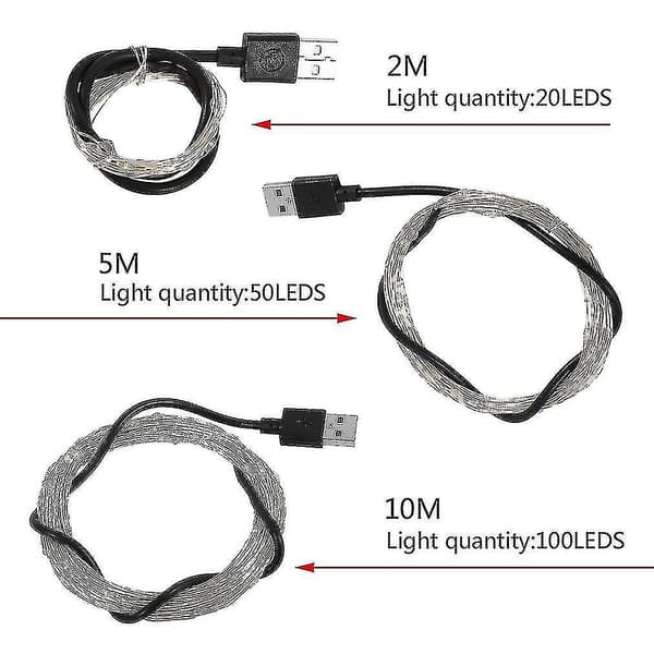 Superlysende 10m 100 LED sølvtråd julebryllup streng fe lyslampe