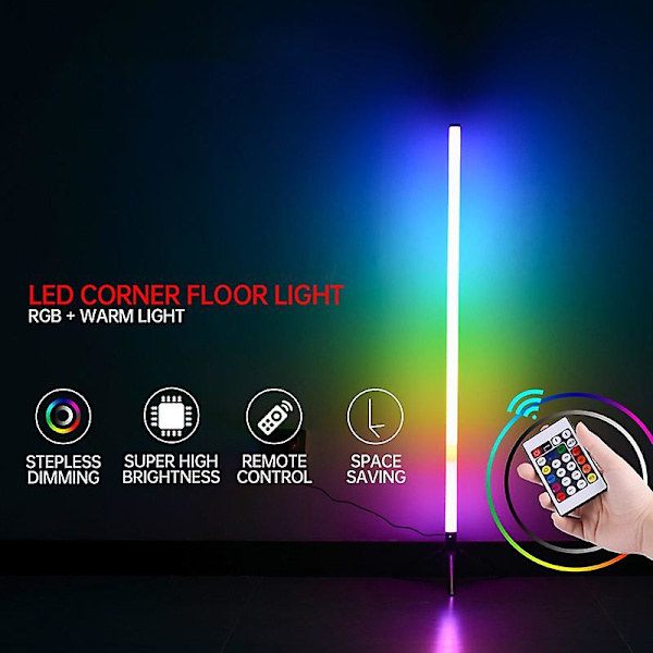 Rgb Smart Ambiance Gulvlampe 103cm Smart App Fjernbetjening Stue Soveværelse Hjørnelampe Natlampe