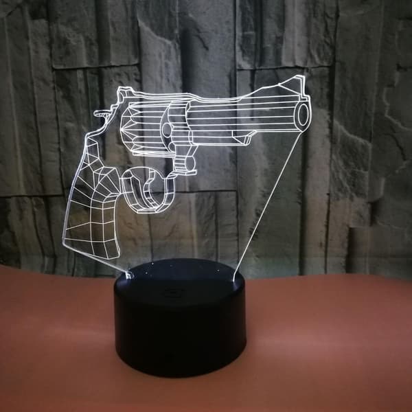 Optinen illuusio 3D-pistooliyövalo 16 väriä