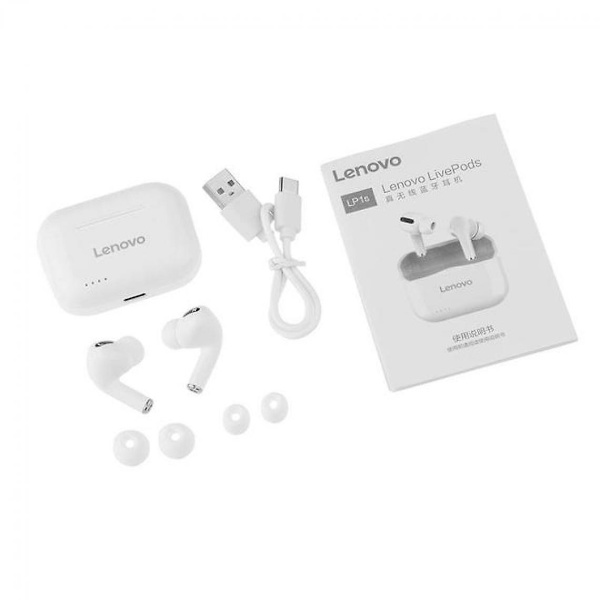 Trådløse Bluetooth 5.0 ørepropper, dobbel stereomikrofon, klar samtale uten oppgradering (hvit)