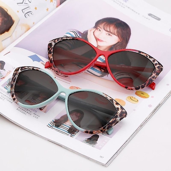 Lang keeper fashion vintage dame sexede cat eye solbriller kvinder leopard retro solbriller（C6）