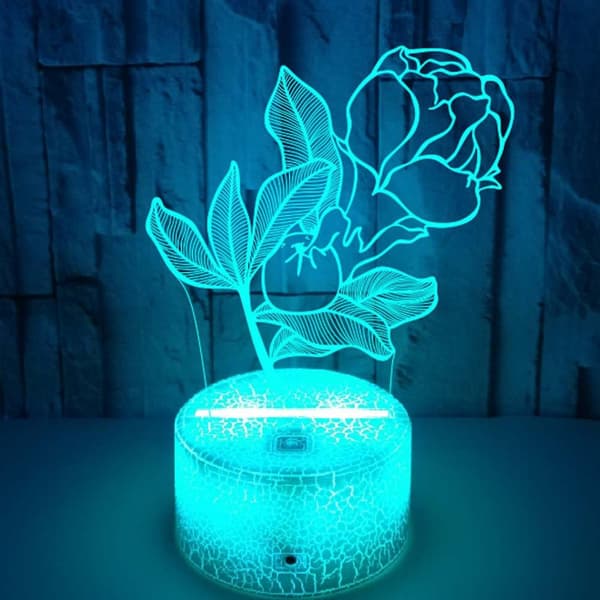 16 farver blomsterlampe, skiftende lysstyrkejustering