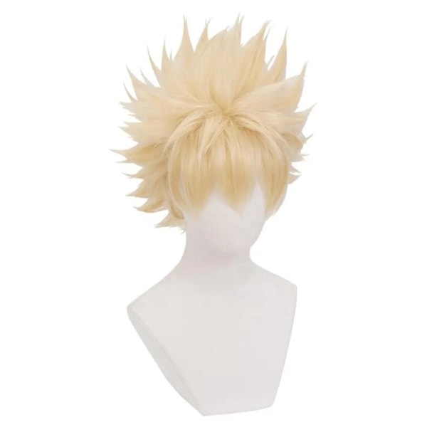 Bakugou Katsuki Peruk Blond Peruker Med Lugg Cosplay Prop Anime Kostym Rekvisita För Manga Anime My Hero Academia