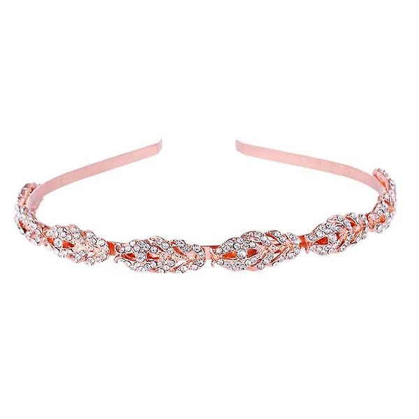 Blomsterdesign Rhinestone Crystal Bryllups Hodebånd Brud Hodeplagg Enkelt Design Brud Hodebånd