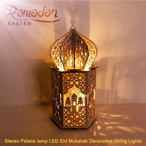 Stereo Palace Lykta LED Eid Festival Strängljus Ramadan Dekoration Muslimsk Islam Fest Retro Festival Lykta