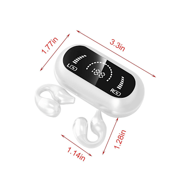 Komfortabel klipsdesign grafenmembran smart-touch trådløs Bluetooth-headset 5.2 binauralt in-ear sportsanrop høy lydkvalitet hvit