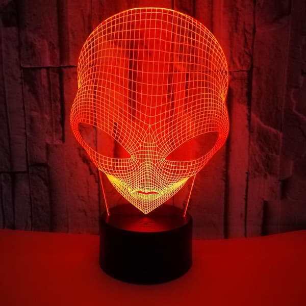 3D Natlys 16 Farver Skiftende Dæmpbar Alien
