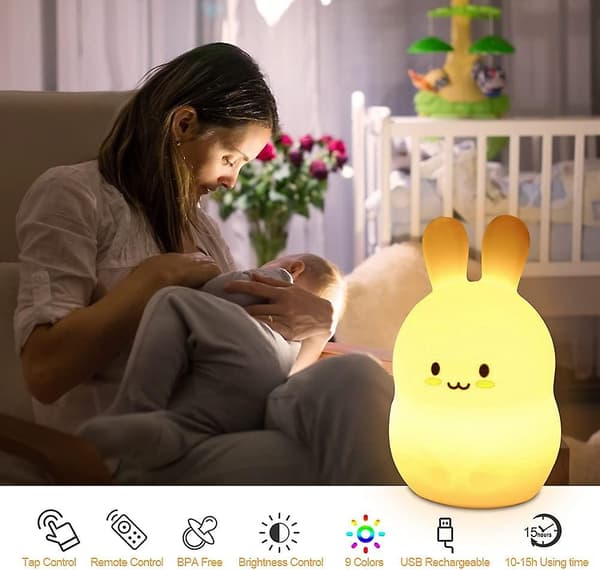 LED-nattlys, LED-nattlyslamper Silikon berøringslys med berøringsbryter