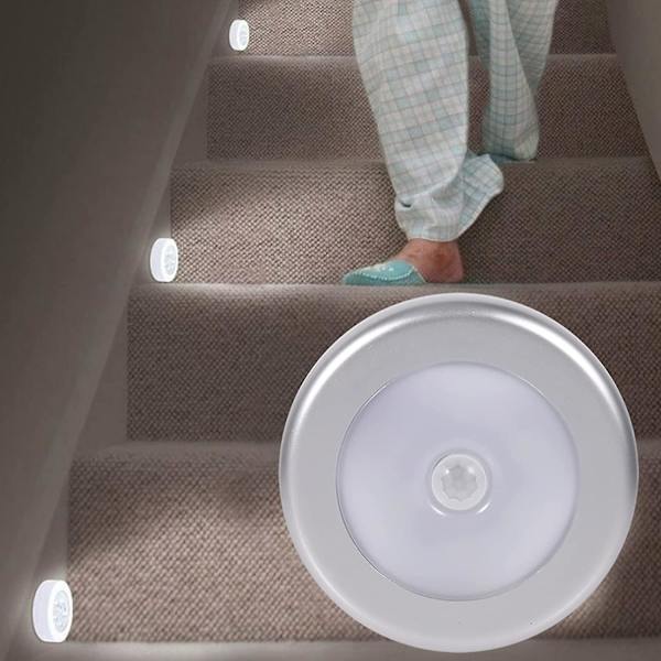 Automatisk natlys sensor med bevægelsessensor; Sensorlamper 3 runde LED-sensor