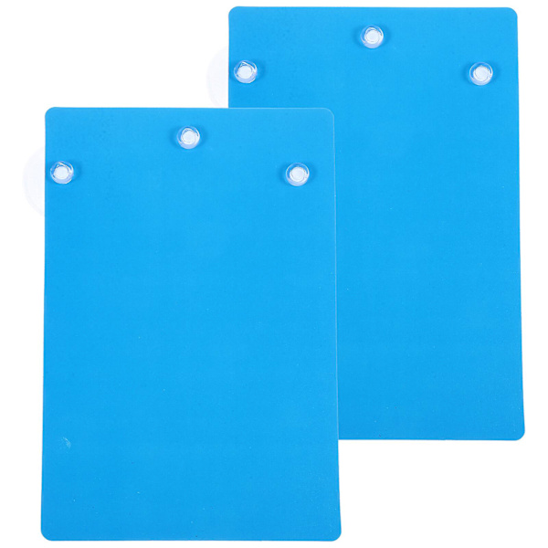 2 stk. aftagelige fiskegydeplader til akvarium, genanvendelige gydeplader af plast med sugekop (15,00 x 10,00 x 0,10 cm, blå)