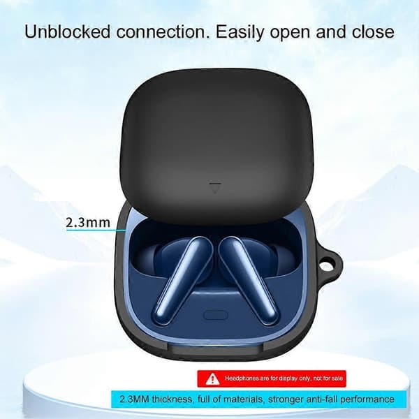 Silikonskyddsfodral för Soundcore Liberty 5 hörlurar, stötsäkert Red