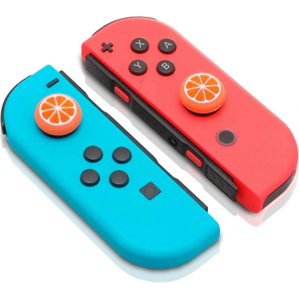 Frukttema Tumgrepp, Kompatibla med Nintendo Switch och Switch Lite, Mjuk Silikon Joysticköverdrag - 6 st