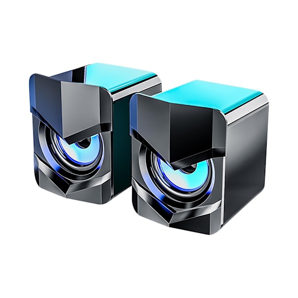 Liten USB-multimediahögtalare med överviktig subwoofer (svart)