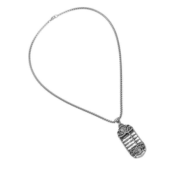 Titanhalsband i Stålfärg - Trendig Smyckesaccessoar för Män