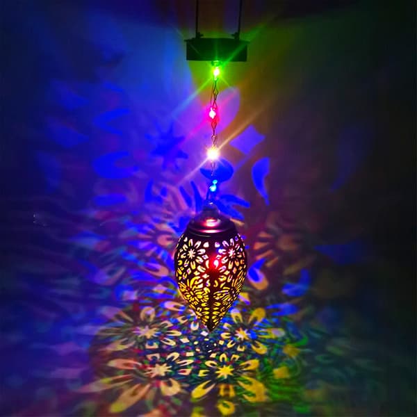Solcellslampor utomhus, simulerad stenlampa, ljusslinga, dekoration för hem, trädgård, innergård, balkong