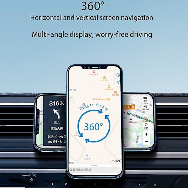 Hurtiglader Automatisk Mobiltelefonholder Biltilbehør Telefonbrakett Telefonholder Trådløs Lader 15w Bil Magnetisk Telefonholder Magnetisk Telefonhold