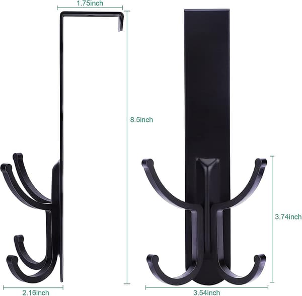 Över dörrkrokar 2-pack Tunga dörrhängare Över dörrkrokar för upphängning