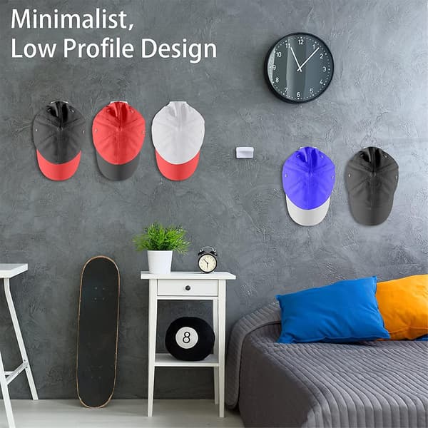 10 stk Baseballhatt Krok Vegg Minimalistisk Viskose Minimalistisk Design Solid Dobbeltsidig Lim Umerket Hattekrok