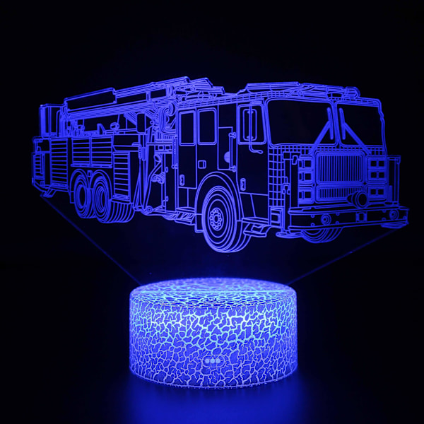 3D Touch-lampa nattljus barn 7 färger med fjärrkontroll - bilserie - födelsedagspresent