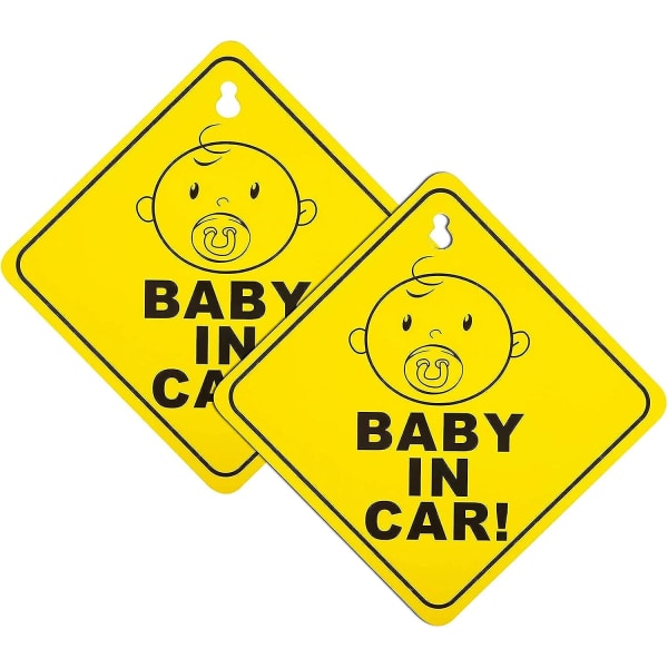Bil baby boarding skylt, bil baby boarding skylt, baby bil skylt, baby säkerhets varningsskylt klistermärke, avtagbar baby boarding varningsskylt, 2 stycken