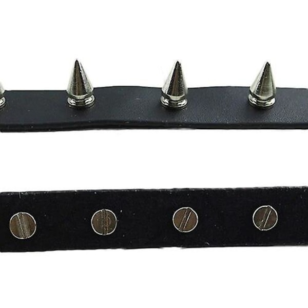 Hot Punk Spike Läder Choker Kvinna Man Halsband Halsband Punk Tone Torques Nitar EMO Metall Gotisk 7ENT BCU6